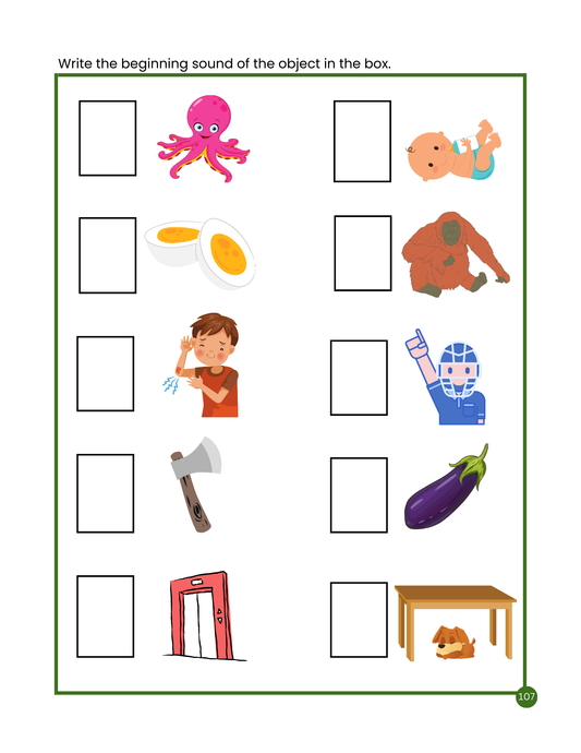 My First Vowels Workbook: Printable Phonics Activities for Kids / ESL Learning