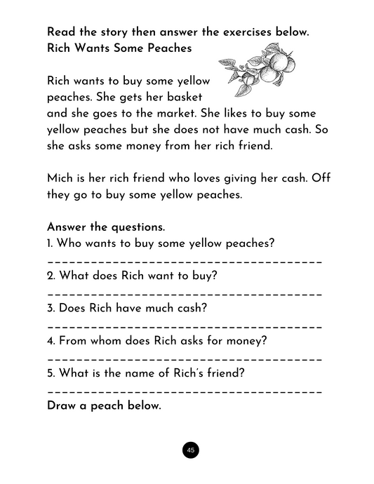 My First ESL Reading Book 2 - Final Blends & Digraphs Stories with Comprehension