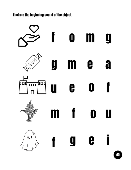 My First Consonants Workbook: Printable Phonics for Kids / ESL Learning