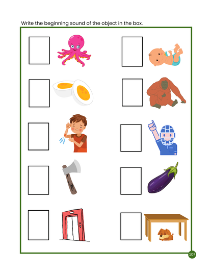 My First Vowels Workbook: Printable Phonics Activities for Kids / ESL Learning