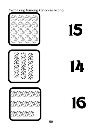 Unang Pagsanay sa Pagbilang - 0- 20  Workbook