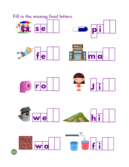 My First CVC /CVCC Words Workbook - Printable Phonics for ESL & Beginning Readers