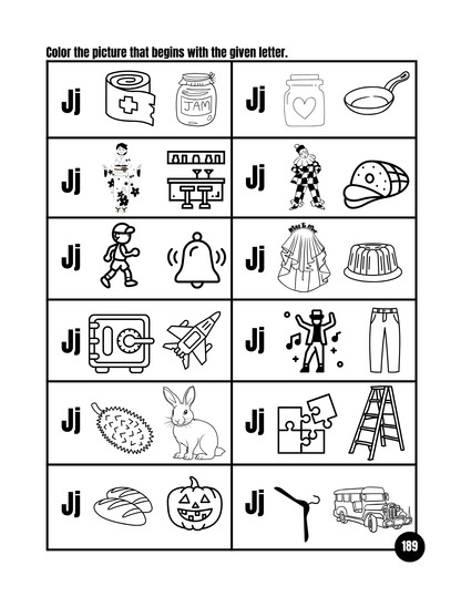 My First Consonants Workbook:  Printable Phonics for Kids / ESL Learning