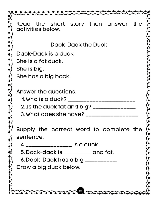 My First ESL Reading Book 1 - CVC & CVCC Stories With Comprehension Activities