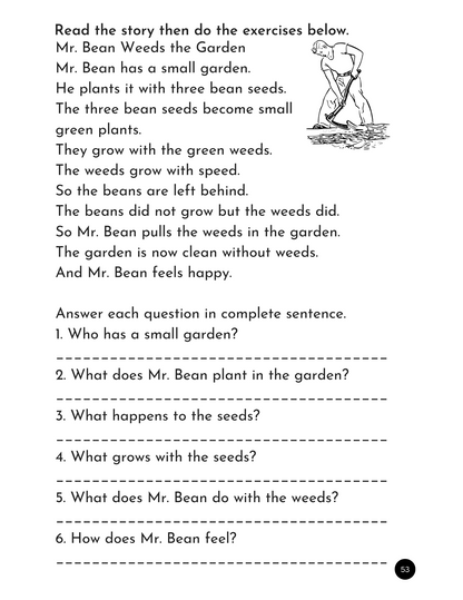 My First Reading Book 3 - Initial Blends, Digraphs & Long Vowel Stories with Creatve Activities