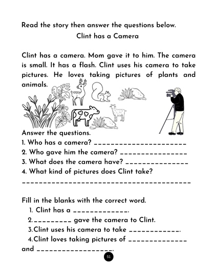 My First ESL Reading Book 2 - Final Blends & Digraphs Stories with Comprehension