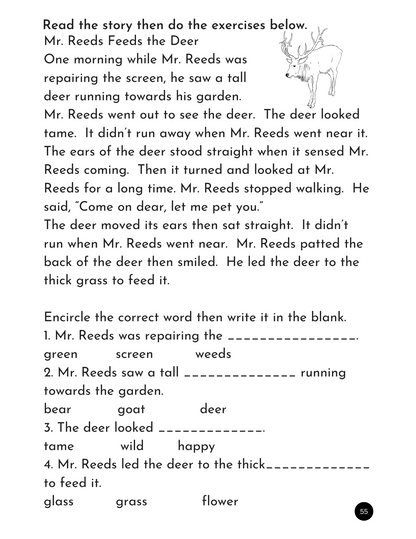 My First Reading Book 3 - Initial Blends, Digraphs & Long Vowel Stories with Creatve Activities