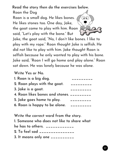 My First Reading Book 3 - Initial Blends, Digraphs & Long Vowel Stories with Creatve Activities