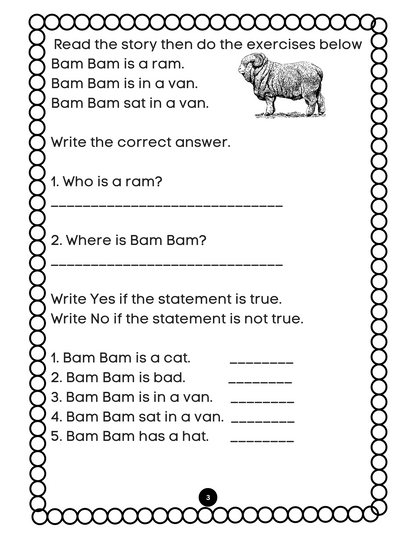 My First ESL Reading Book 1 - CVC & CVCC Stories With Comprehension Activities