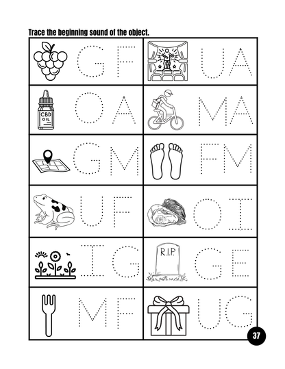 My First Consonants Workbook:  Printable Phonics for Kids / ESL Learning