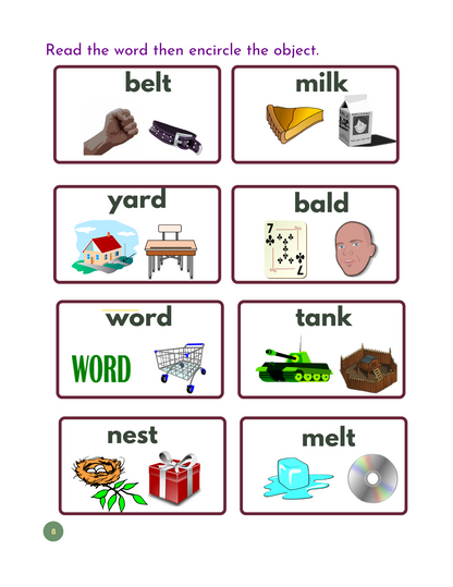 My First Initial and Final Blends Workbook: Printable Phonics for Kids / ESL & Beginning Readers
