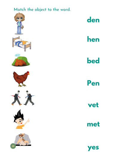 My First CVC /CVCC Words Workbook - Printable Phonics for ESL & Beginning Readers