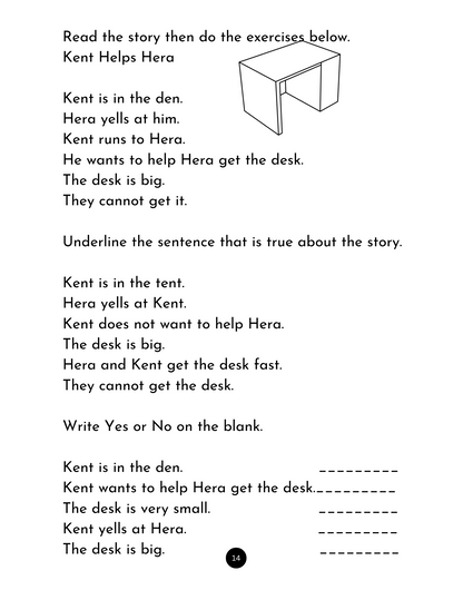 My First ESL Reading Book 2 - Final Blends & Digraphs Stories with Comprehension