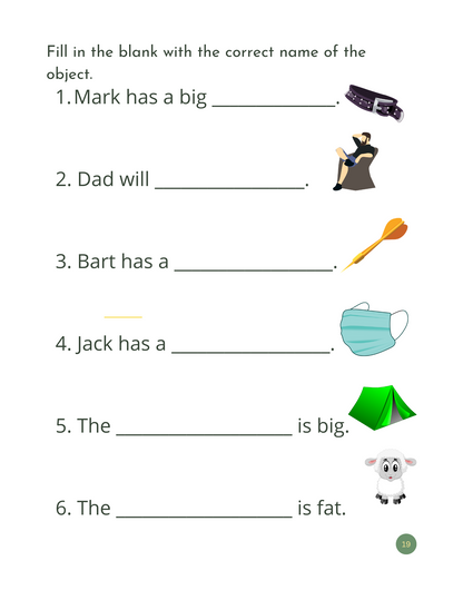 My First Initial and Final Blends Workbook: Printable Phonics for Kids / ESL & Beginning Readers