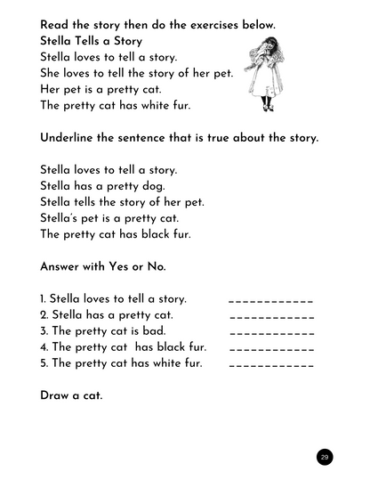 My First Reading Book 3 - Initial Blends, Digraphs & Long Vowel Stories with Creatve Activities