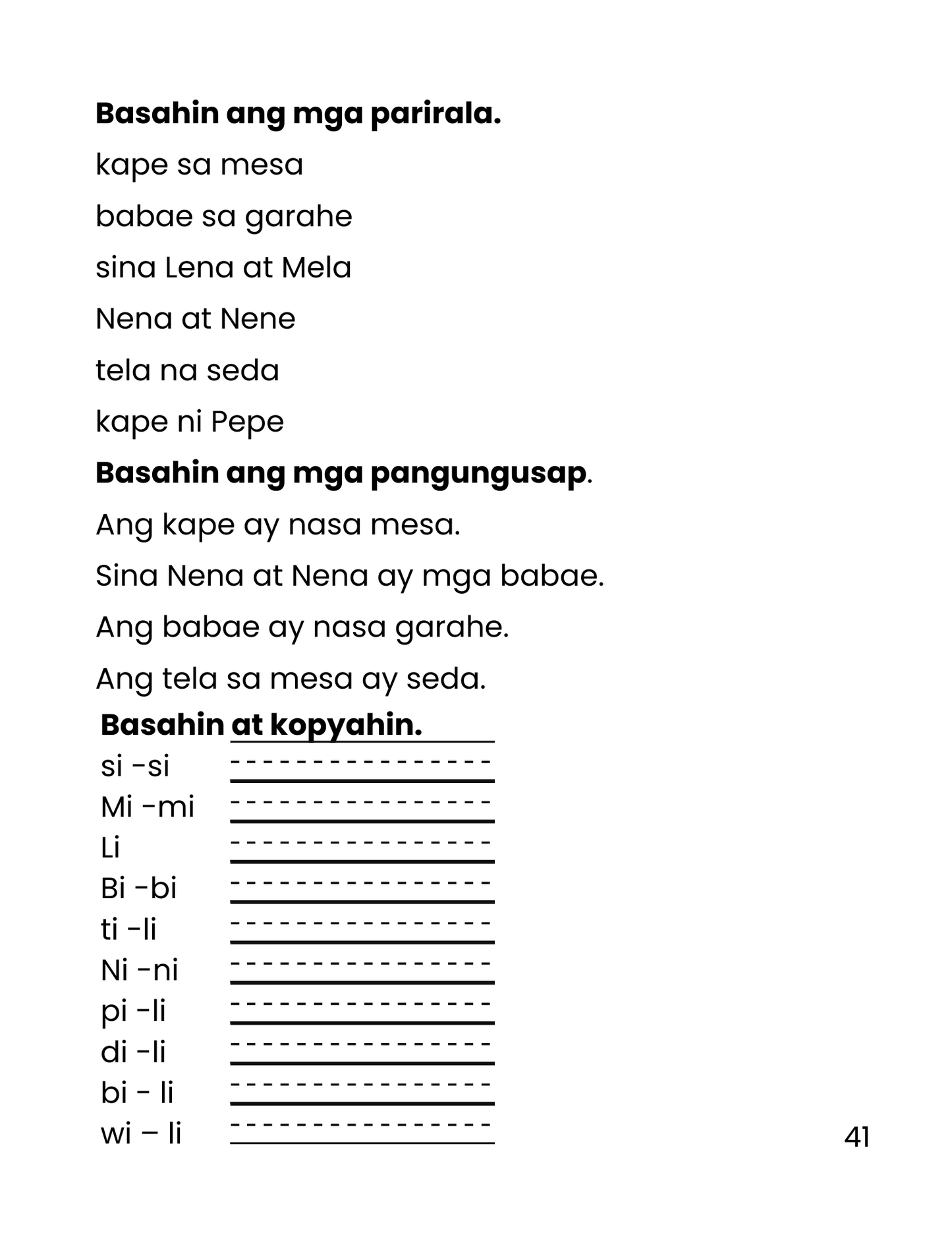 Unang Pagsanay sa Pagbasa: Gabay sy sa mga Nagsisimulang Magbasa