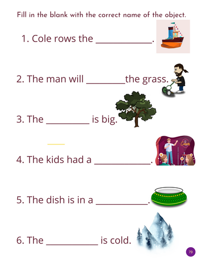 My First Long Vowel Sound Workbook: Printable Phonics Activities for kids / ESL &Beginner Leaners