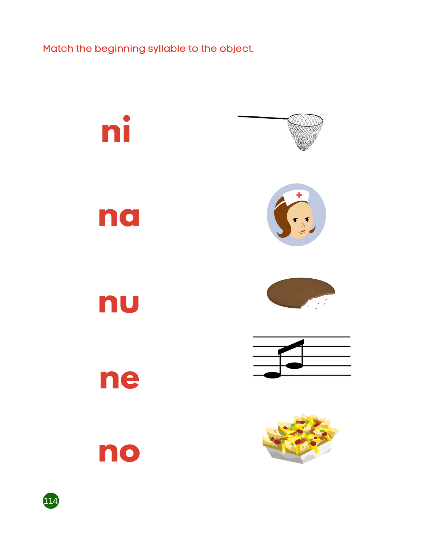 My Fisrt Syllables Workbook: Printable Phonics Activities for Kids / ESL Learning