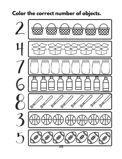 Learn to Count from 1 to 20 with Our Entertaining & Fun Beginner's Workbook!