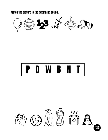 My First Consonants Workbook:  Printable Phonics for Kids / ESL Learning