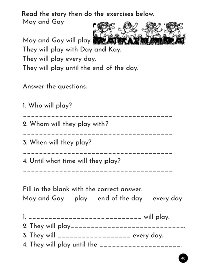 My First Reading Book 3 - Initial Blends, Digraphs & Long Vowel Stories with Creatve Activities