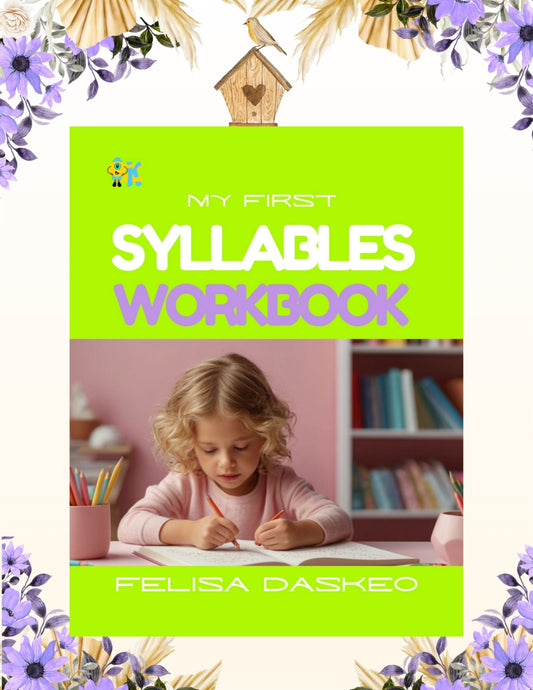 My Fisrt Syllables Workbook: Printable Phonics Activities for Kids / ESL Learning